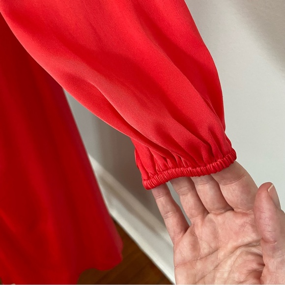 Veronica Beard Fayla Silk Chain-Detail Cutout Midi Dress Watermelon size 2 - Picture 6 of 15